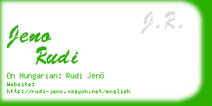 jeno rudi business card